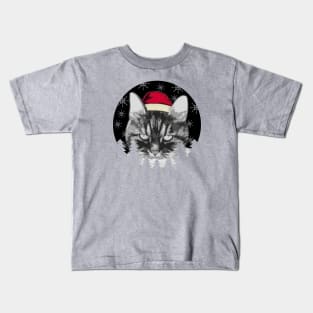 Vintage Christmas Cat: A Meow-rry Horror Holiday Kids T-Shirt